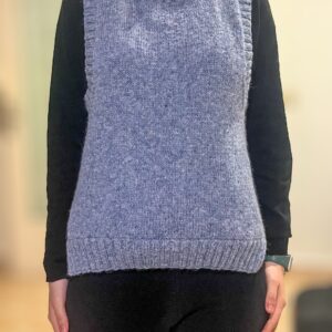 Handknit Alpaca and Merino Wool Vest