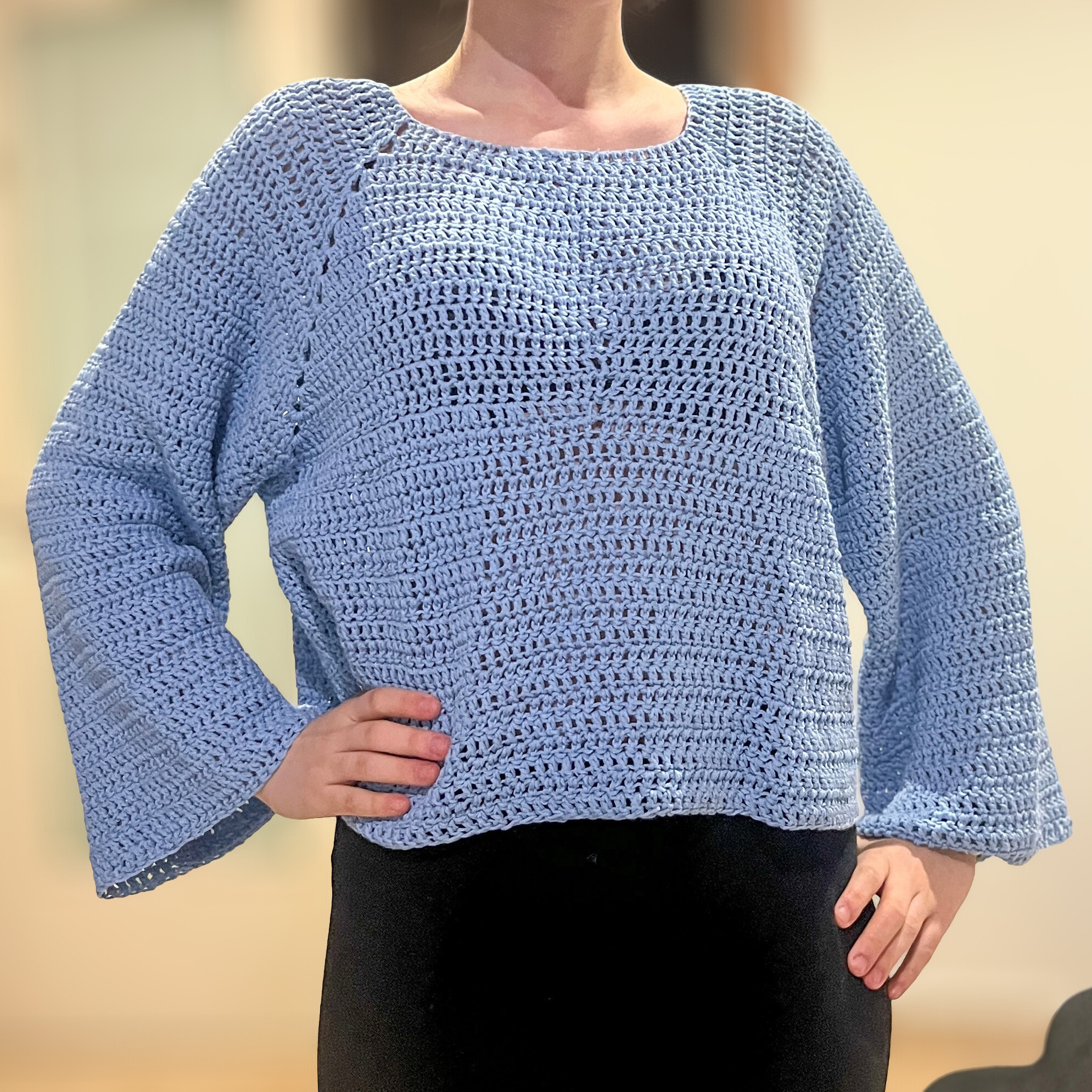 Relaxed Fit Handmade Crochet Sweater